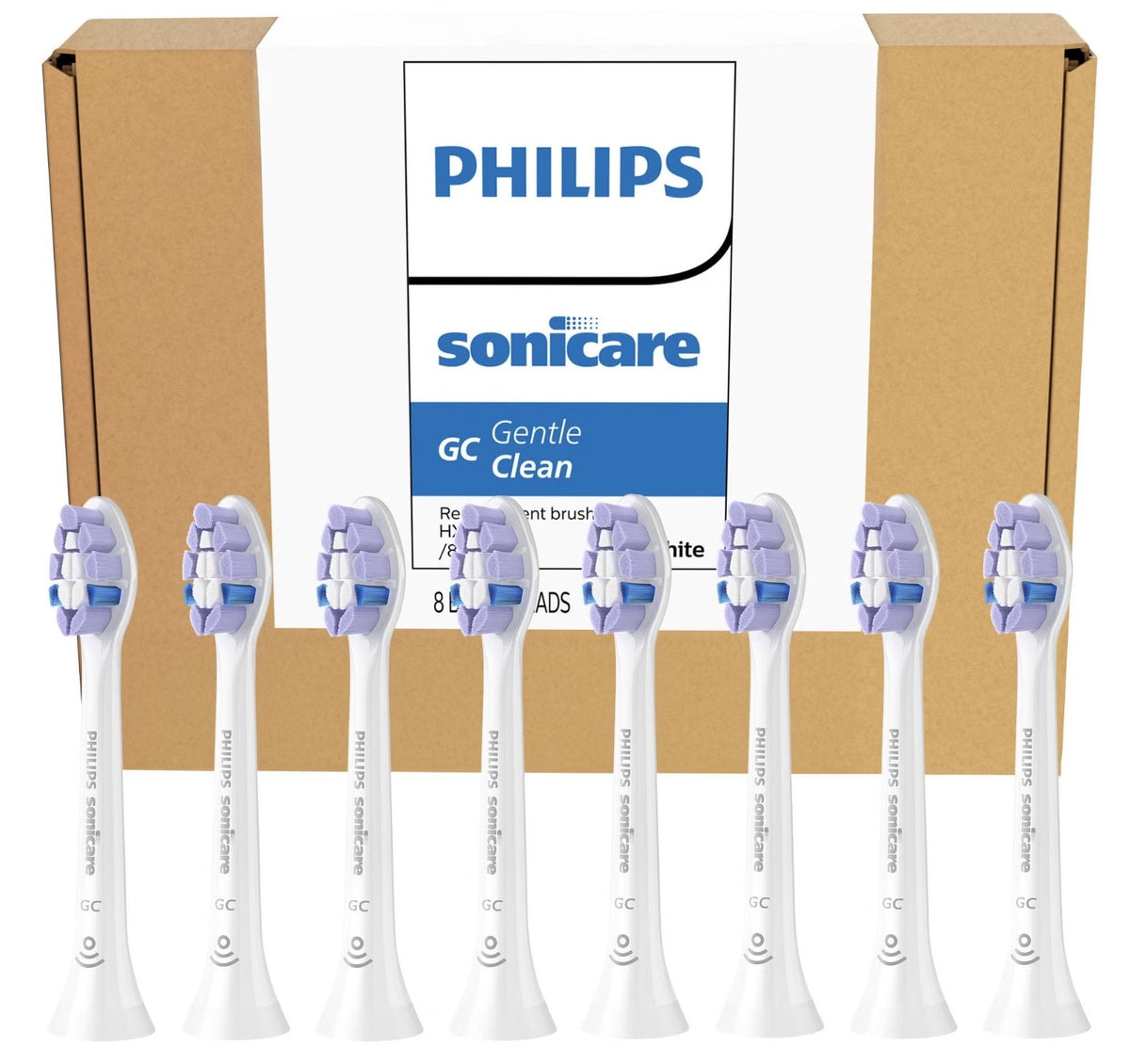 Philips Sonicare GC Gentle Clean Replacement Toothbrush Heads 8 Pack