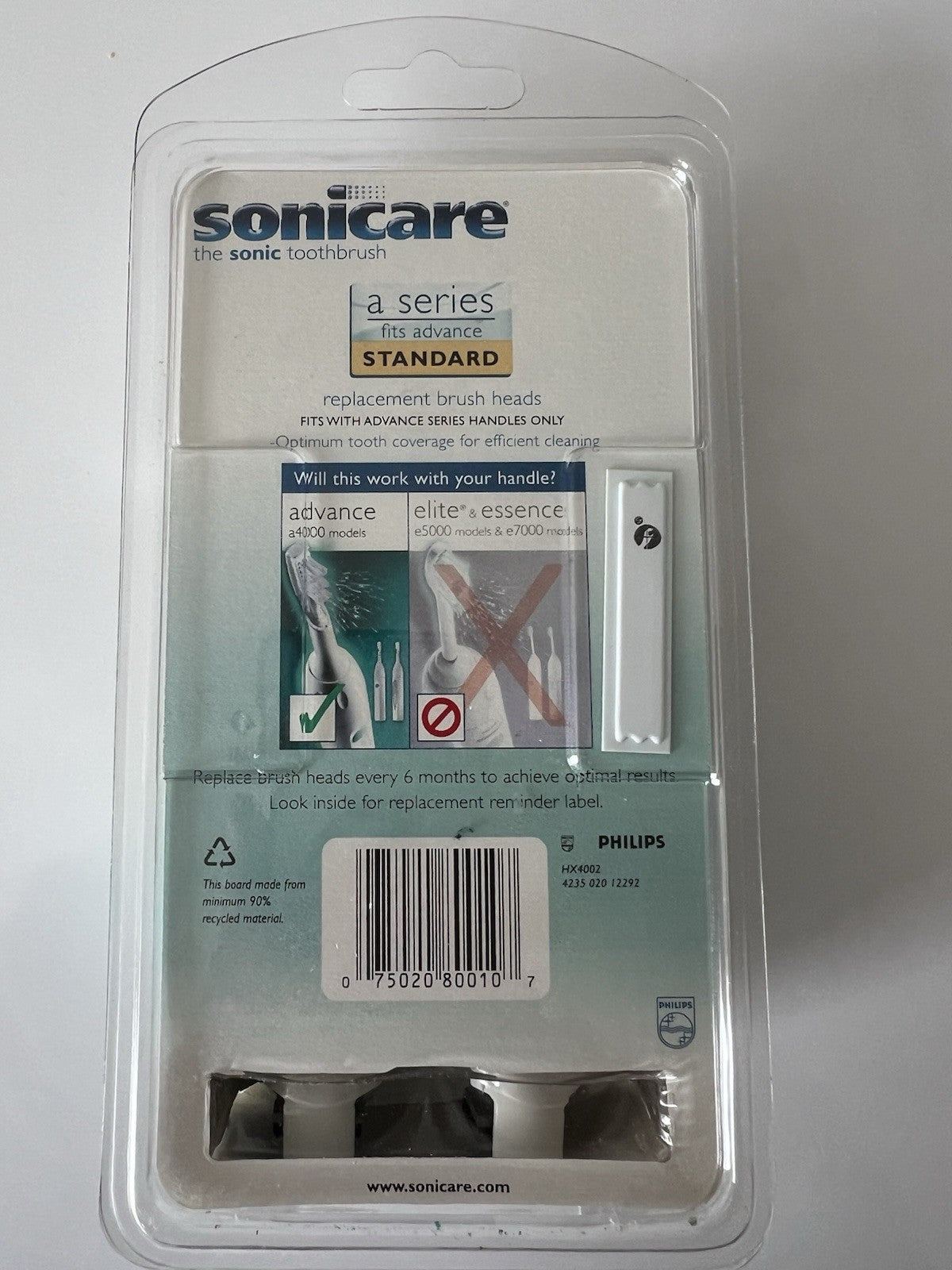 Philips Sonicare A Series Replacement Brush Heads Pack of 2 – Standard Compatibility