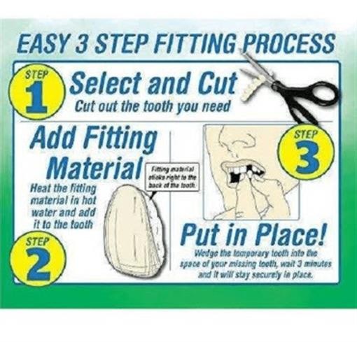 Temporary Tooth Replacement Kit 30 Multi-Shade Cosmetic Dental DIY
