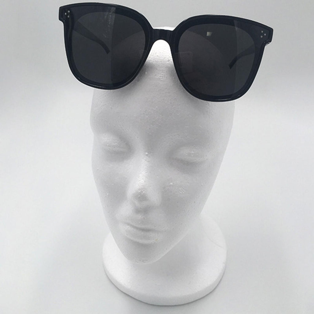 Female Mannequin Head for Wigs Display Foam Model with Glasses Hat Accessories