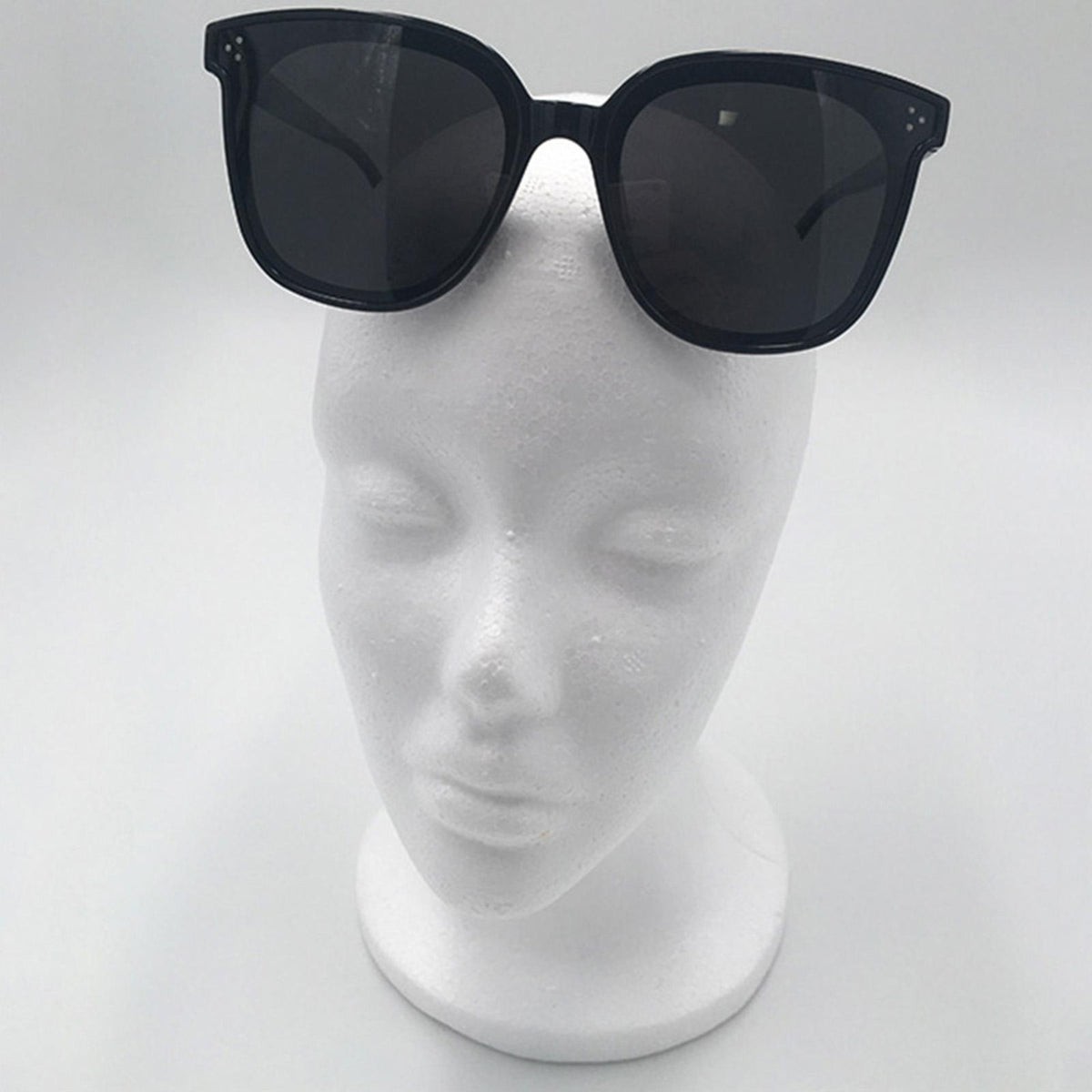 Female Mannequin Head for Wigs Display Foam Model with Glasses Hat Accessories