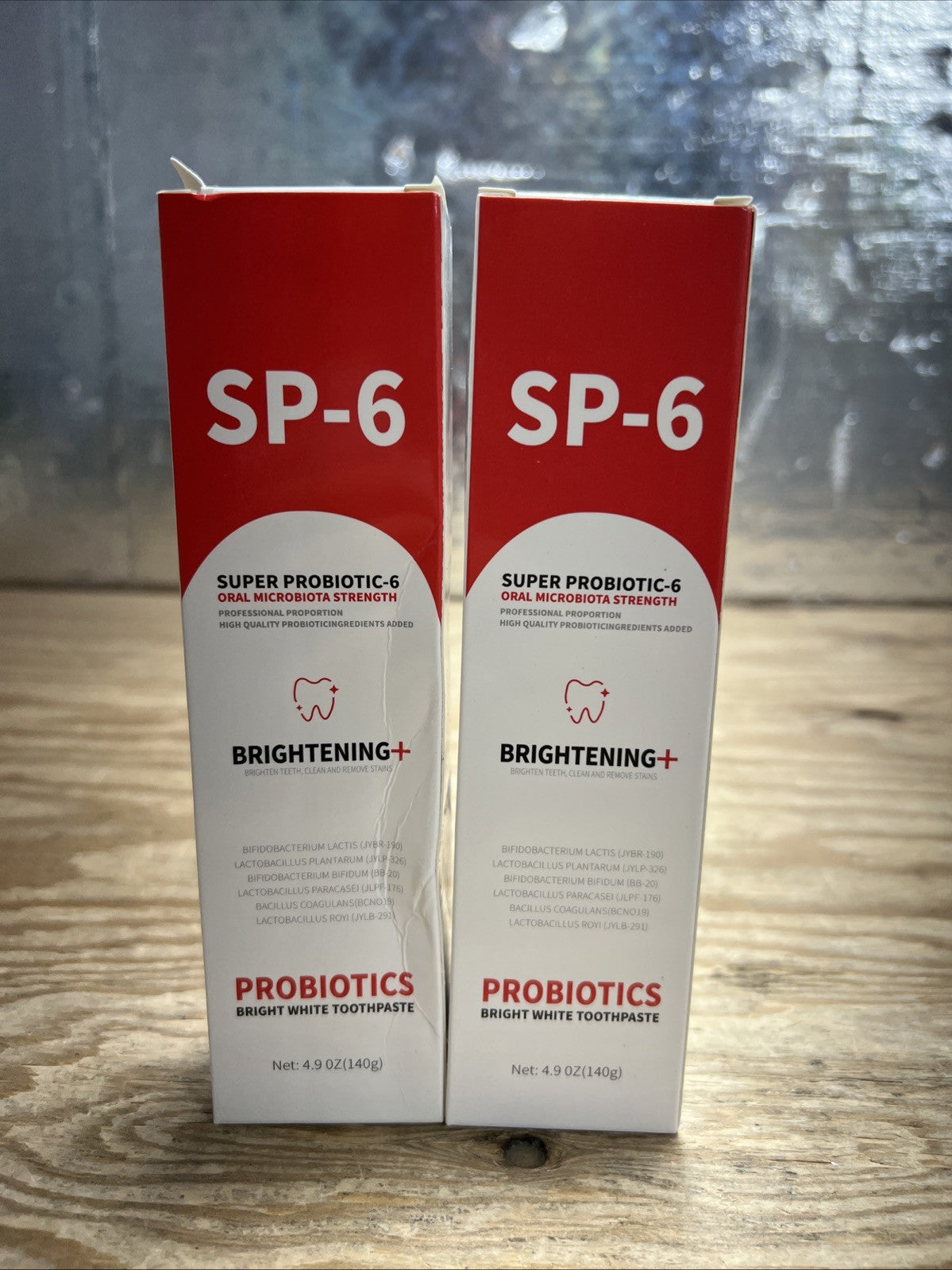 Probiotic Toothpaste for Stain Removal Whitening Bad Breath Halitosis 2-Pack