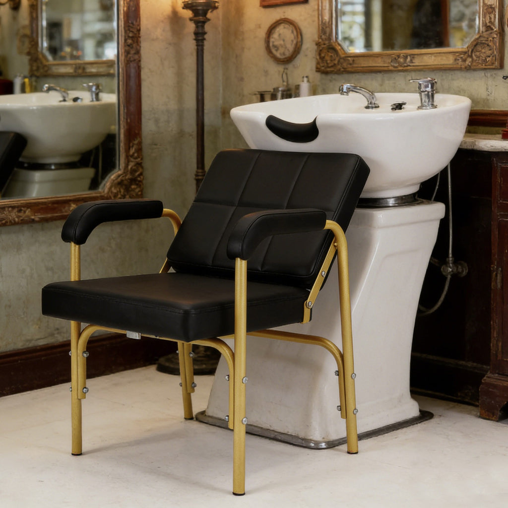 Heavy Duty Barber Shampoo Chair with Recline Function for Salon & Spa