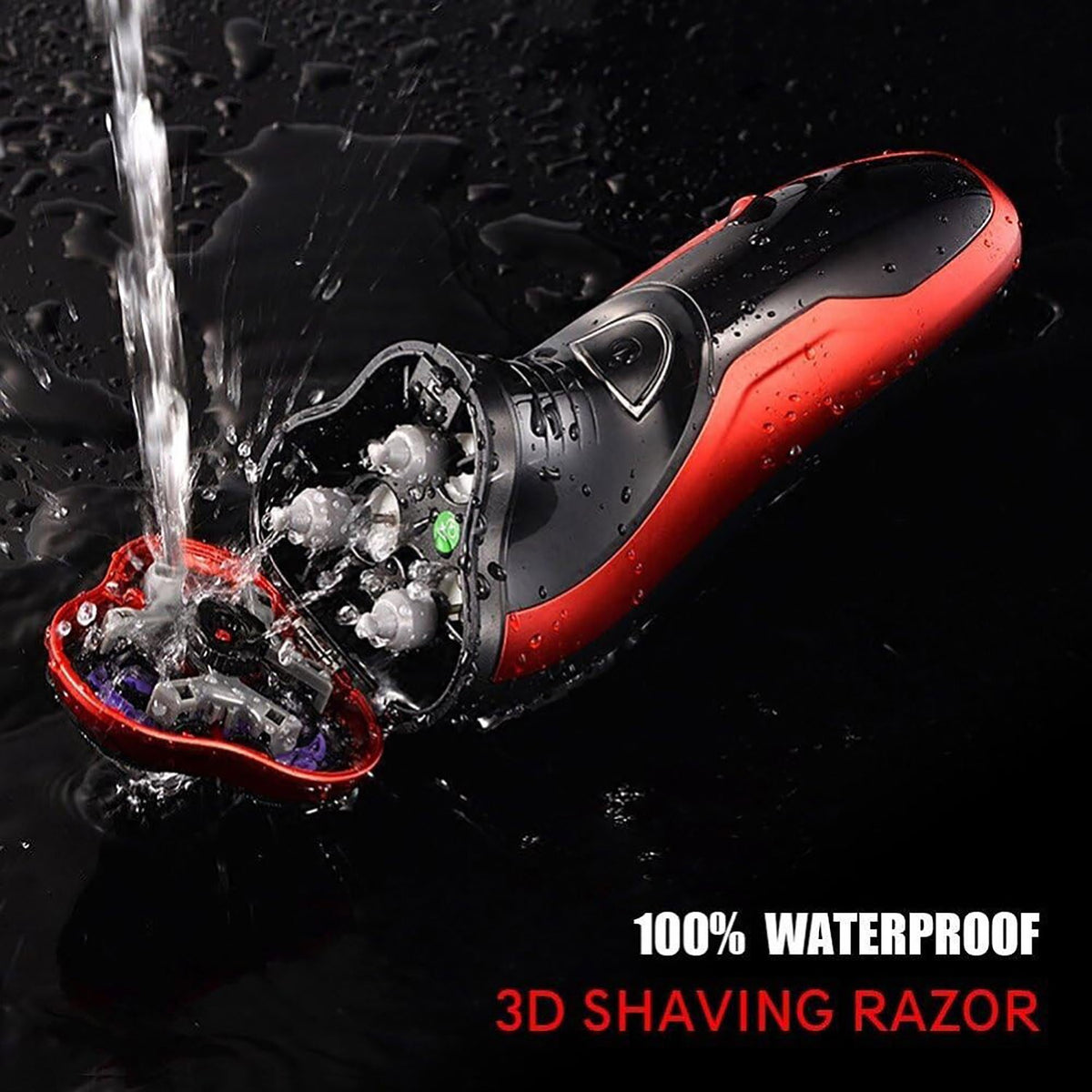 Men Waterproof Rotary Electric Shaver and Trimmer - Cordless Wet Dry 3D Shaving