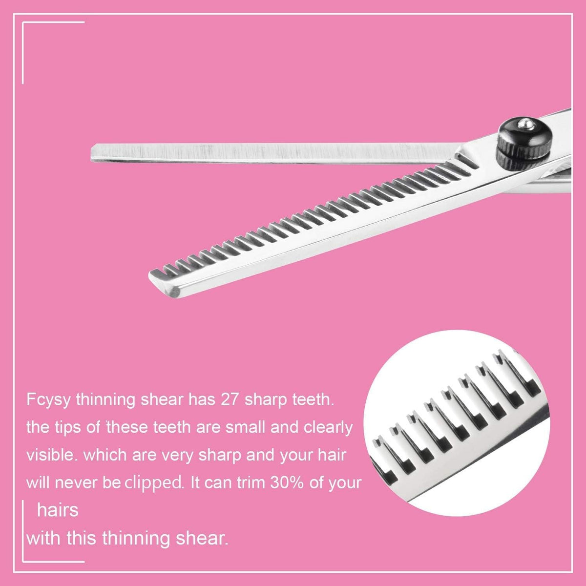 Professional Hair Cutting Scissors Thinning Shears Set - Sharp Stainless Steel Barber Kit