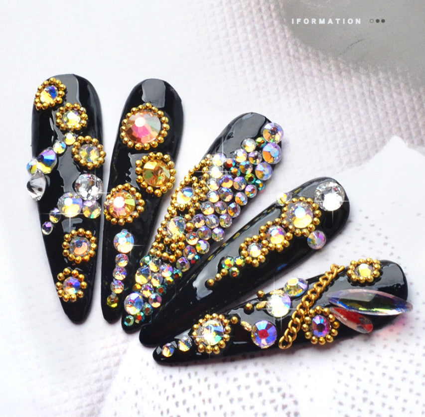 1400Pcs Nail Art Rhinestones Flat Back Crystals for Nails & Crafts