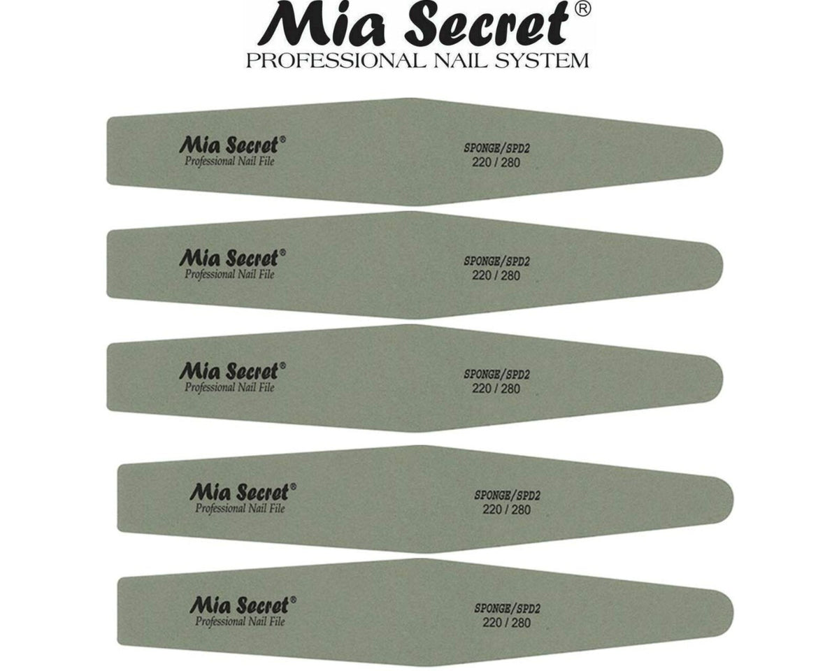 Professional Nail File Set - Sponge Diamond 220/280 for Manicure & Pedicure