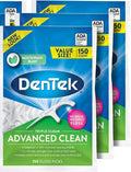 3 Pack Dental Floss Picks No Break Shred Fluoride Mint 150 Count