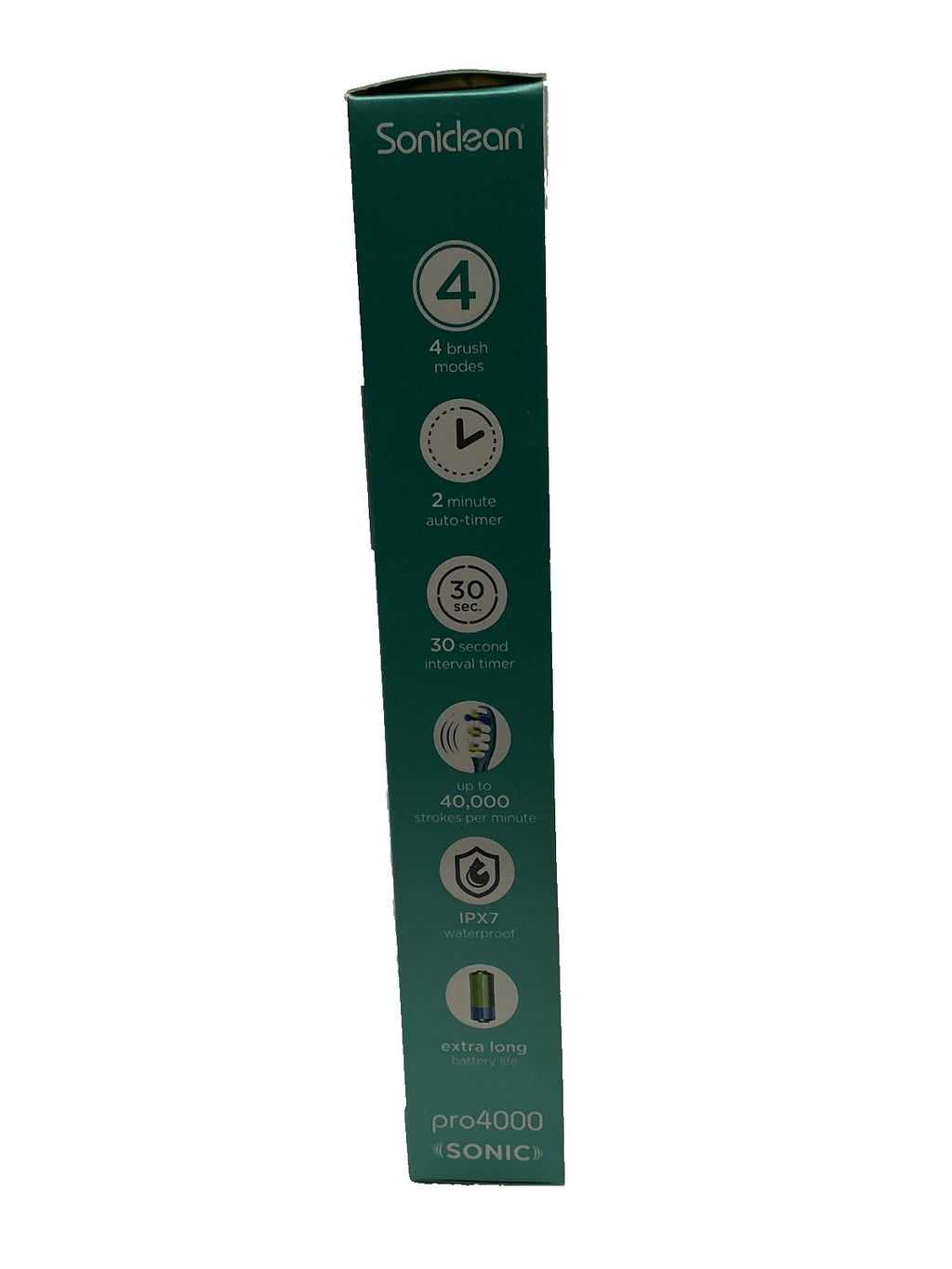 Electric Toothbrush with 4 Brush Heads - Soniclean Pro4000 Teal
