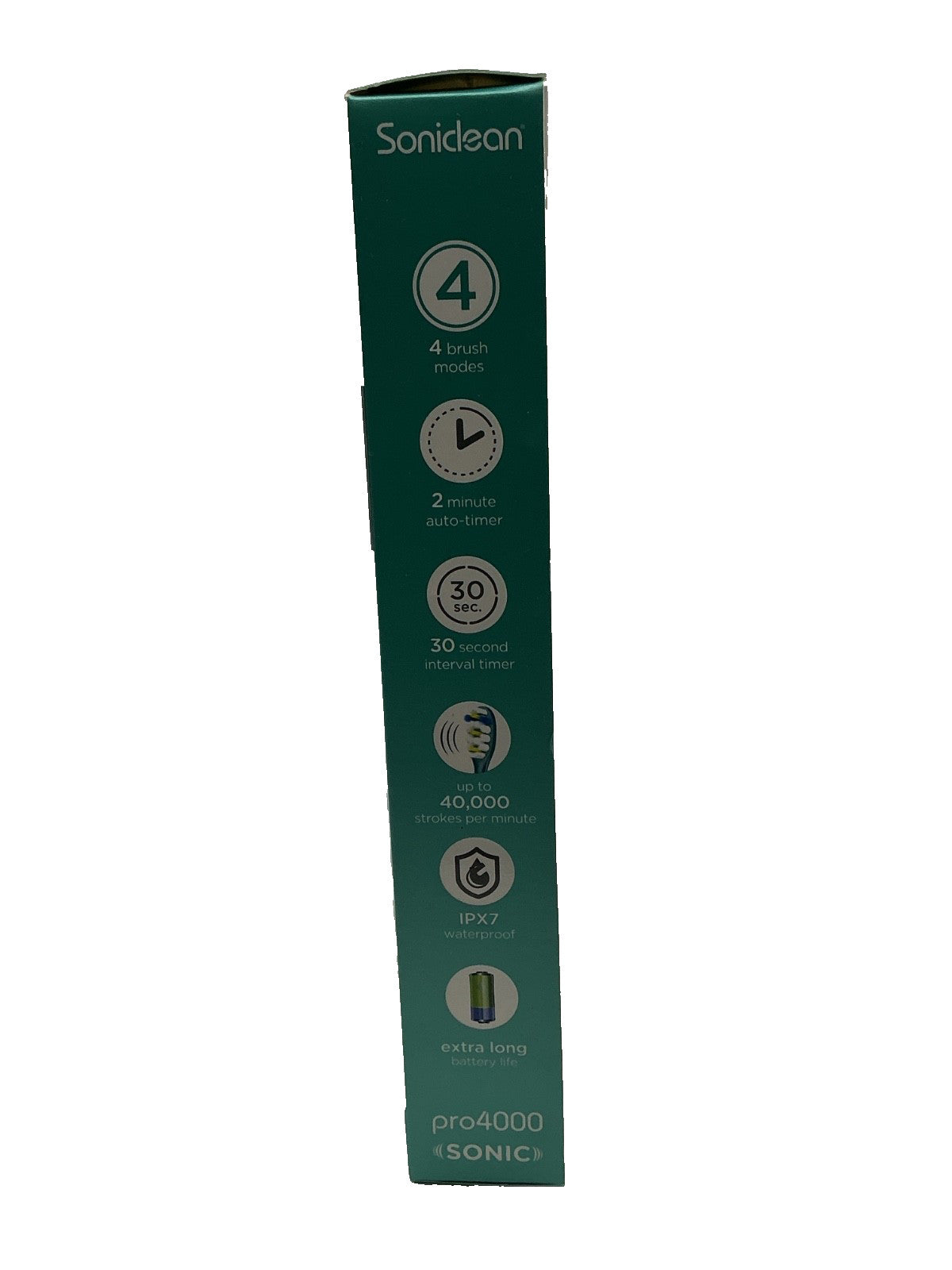 Electric Toothbrush with 4 Brush Heads - Soniclean Pro4000 Teal