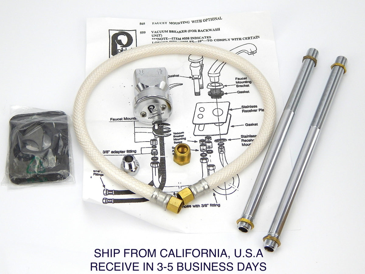Vacuum Breaker for Backwash Unit - 1/2 Inch Male & Female Connectors, 10 Inch Length