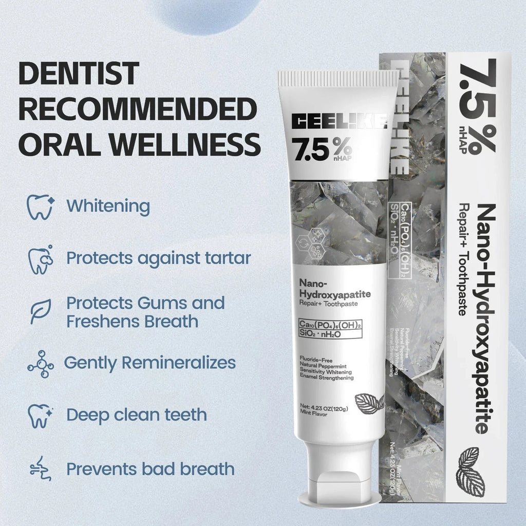 Nano Hydroxyapatite Toothpaste 4.23 oz Enamel Repair Sensitive Teeth Fluoride-Free
