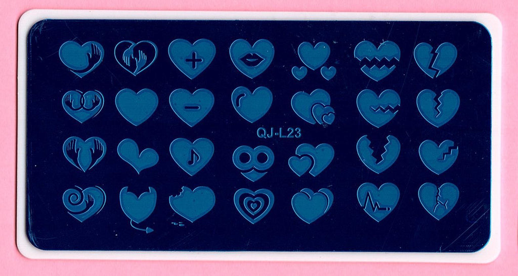 Valentine's Day Nail Art Stamping Plate Set - Multiple Designs for DIY & Professional Use