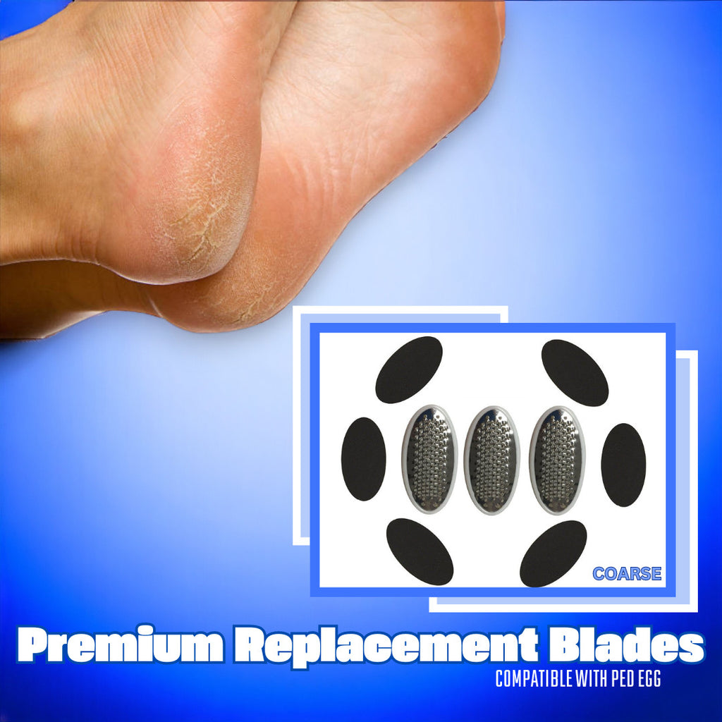 Foot File Replacement Blades & Emery Pads for Ped Egg - Fine Set