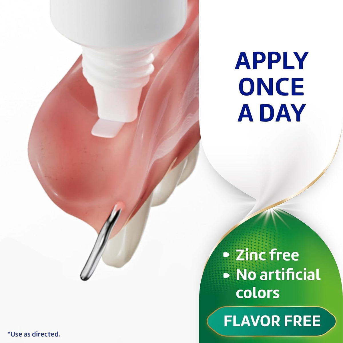 Denture Adhesive Cream Zinc Free 2.4 oz Pack of 4 for Strong All-Day Hold