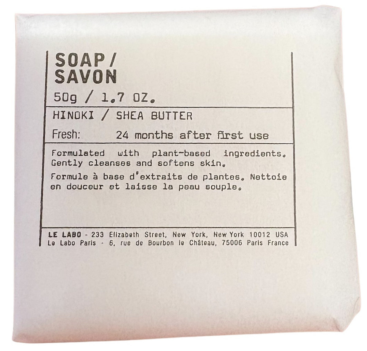 Le Labo Hinoki Bar Soap Set - 10 x 1.7oz Natural Cleansing Bars