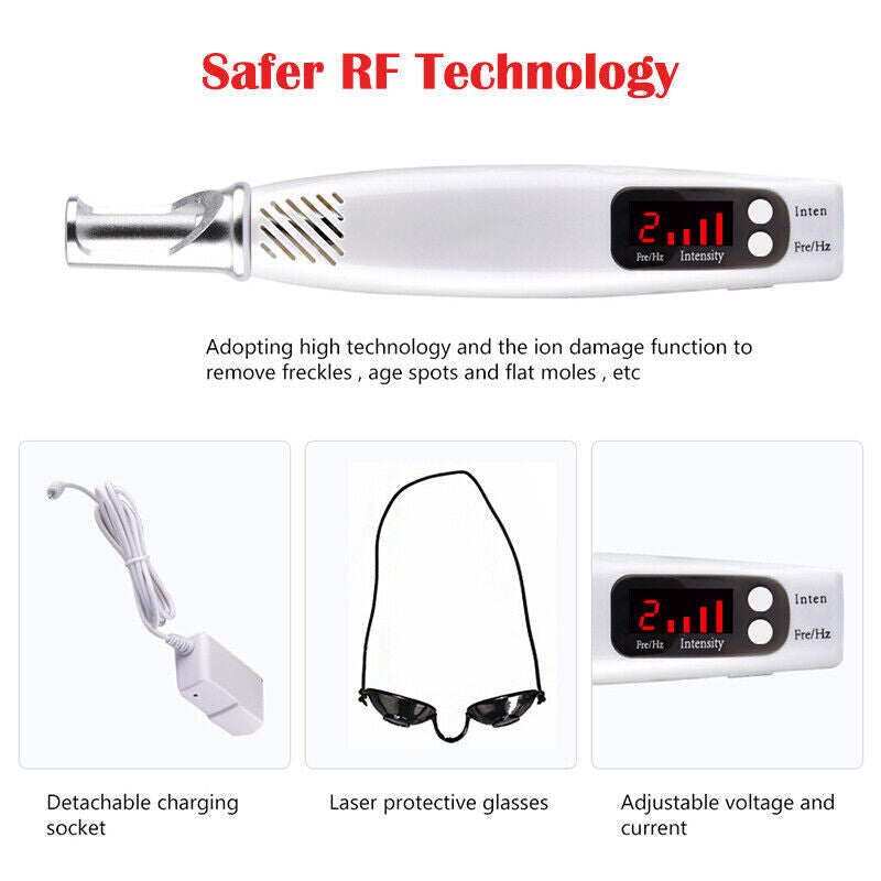 Rechargeable Laser PicoSecond Plasma Pen for Freckle Removal with Red Light Therapy