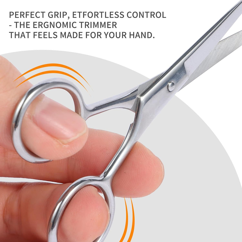 Small Grooming Scissors for Face & Body Hair Trimming - Dual Tips
