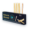 Natural Chewing Miswak Sticks with Holder - Pack of 4, Chemical-Free Oral Care