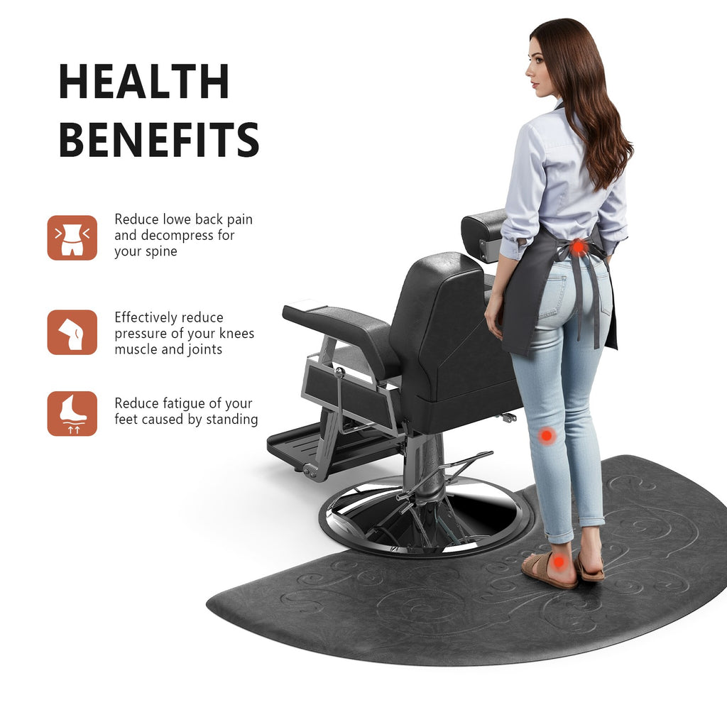 Anti-Fatigue Salon Floor Mat 3x5 ft Non-Slip Thick Comfort Cushion for Hair Stylist