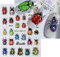 Self-Adhesive 5D Beetle Nail Art Stickers for DIY Manicure - 1 Sheet