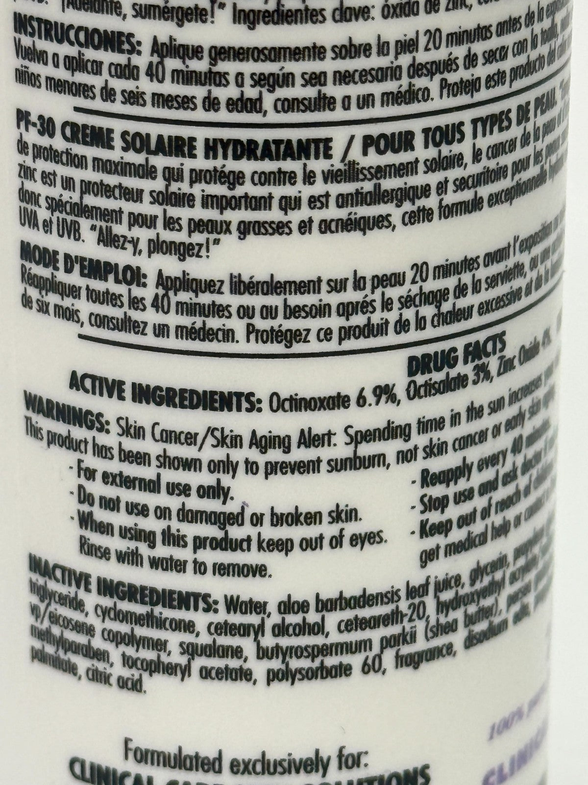 SPF 30 Moisturizing Sunscreen with Zinc Oxide - 4 oz, Sensitive Skin Safe