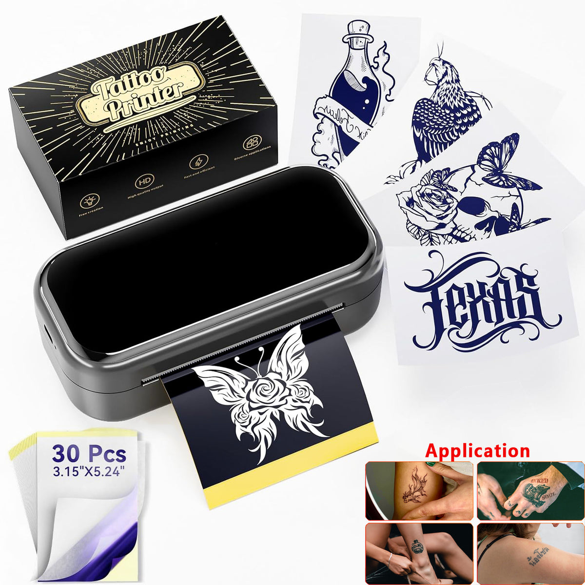 Tattoo Stencil Printer TP31 with 30 Sheets Transfer Paper – Wireless Bluetooth