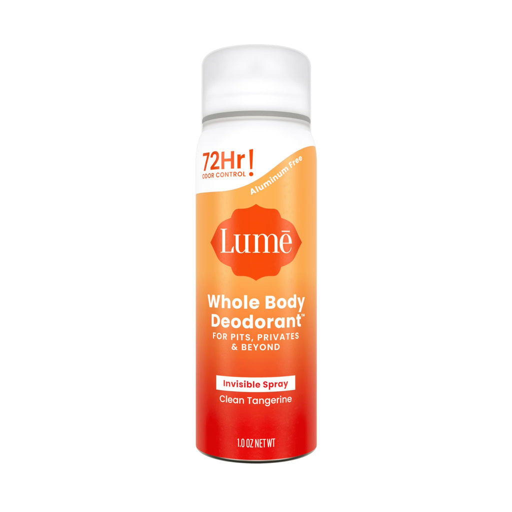 Lume Whole Body Deodorant Spray - Clean Tangerine Travel Size 1 oz (6 Pack)