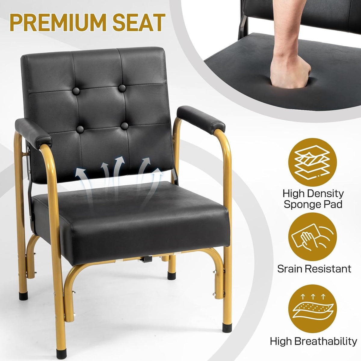Auto Recline Shampoo Chair with Tilted Backrest for Salon & Barber Shop