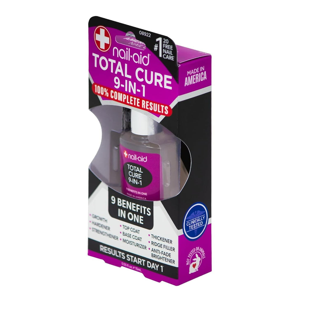 Nail-Aid Total Cure 9-in-1 Nail Treatment Clear - Strengthens & Protects Nails