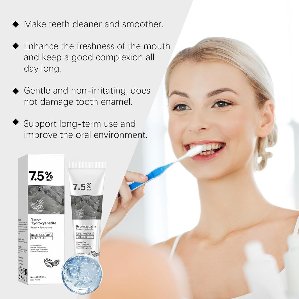 Hydroxyapatite Toothpaste for Sensitive Teeth - Deep Clean & Enamel Repair