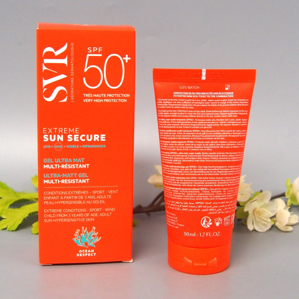SVR Sun Secure Extreme SPF50+ Ultra-Matt Gel 50ml - High Resistance Sun Protection