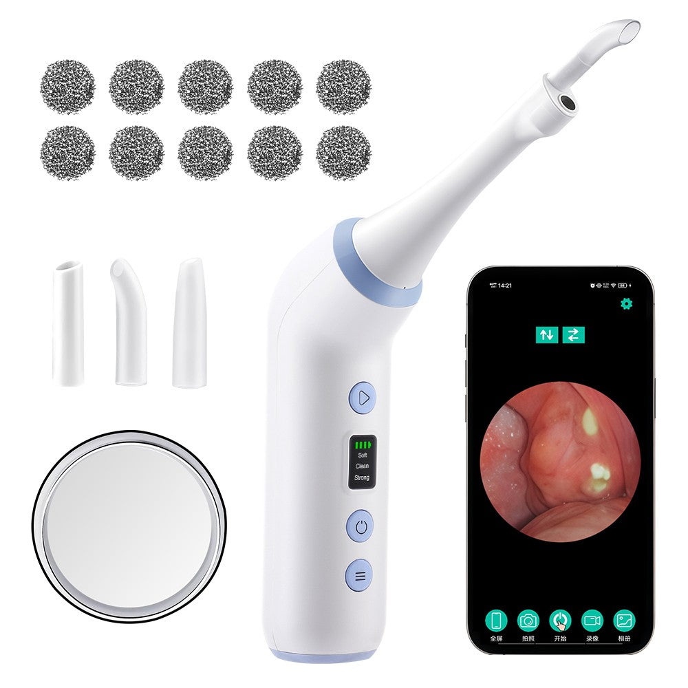 Visible Tonsil Stone Removal Kit with HD Camera & LED Light - Oral Care Tool