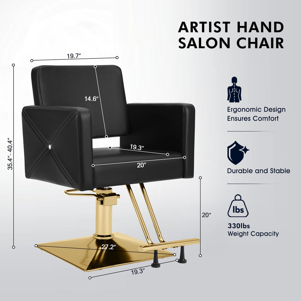 Heavy Duty Hydraulic Barber Chair for Salon & Beauty Studios