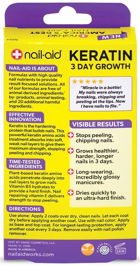 Keratin Nail Growth Treatment & Strengthener - Clear, 0.55 Fl Oz