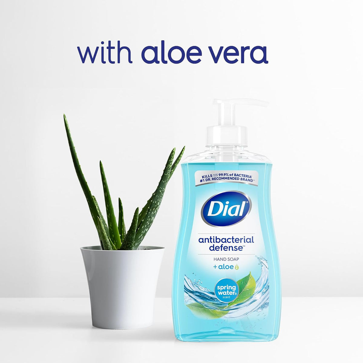 Liquid Hand Soap Aloe Spring Water 11oz Pack of 4 Antibacterial & Dermatologist-Tested