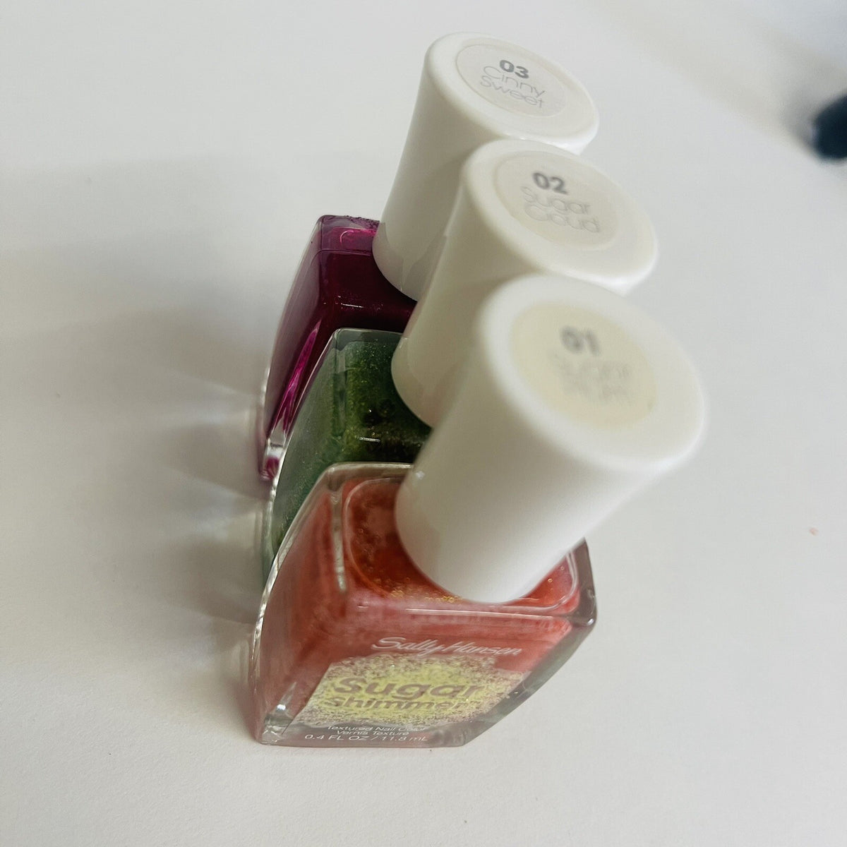 Textured Nail Polish Set - Sugar Shimmer Nail Color Trio