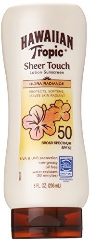 SPF 50 Sunscreen Lotion Pack - Hawaiian Tropic Sheer Touch, 8 Oz