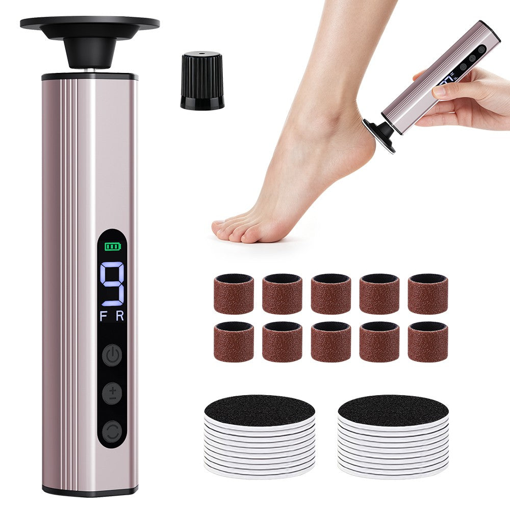 Electric Foot Grinder Callus Remover Pedicure Tool with 9 Speeds & 20 Sandpaper Discs
