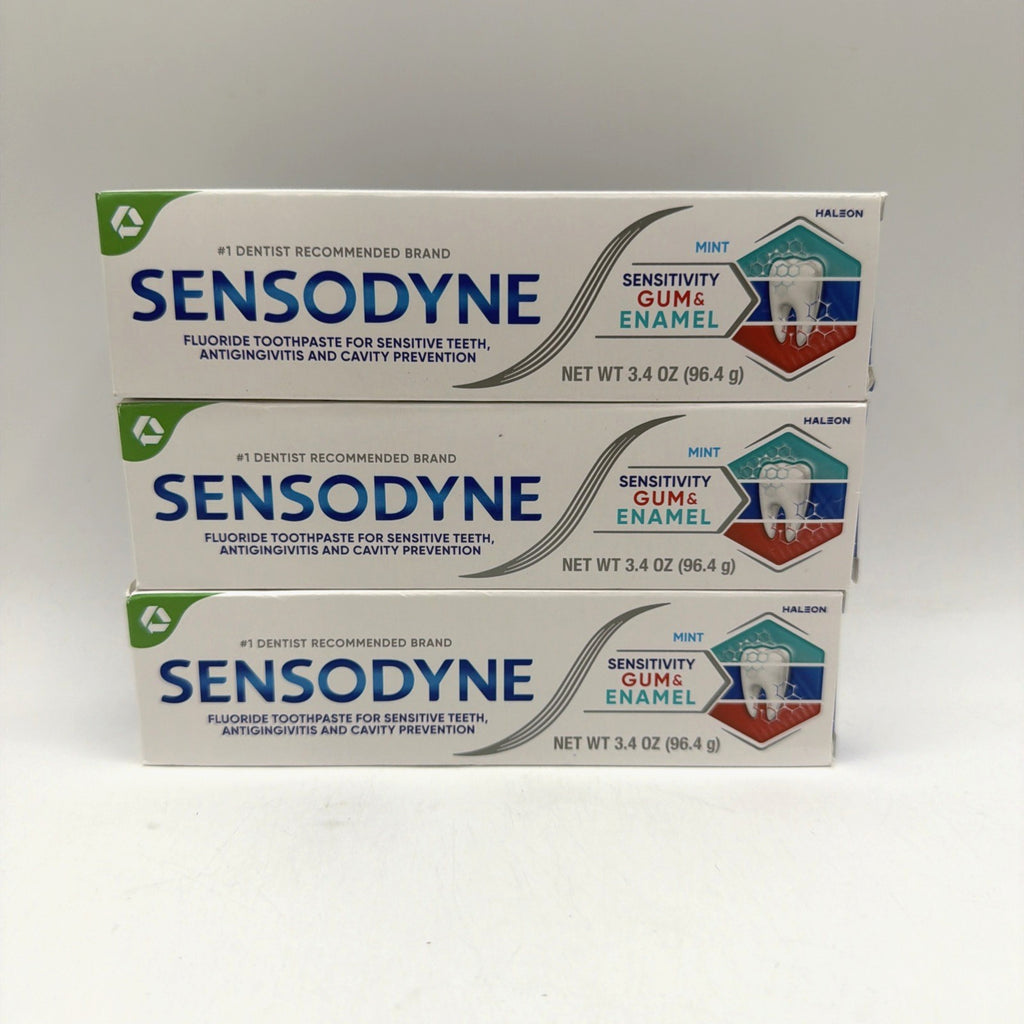 Sensodyne Toothpaste Sensitivity Gum & Enamel Mint 3.4 oz - 3 Pack