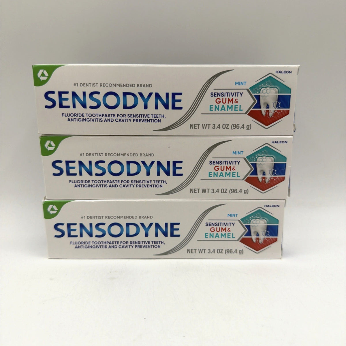 Sensodyne Toothpaste Sensitivity Gum & Enamel Mint 3.4 oz - 3 Pack