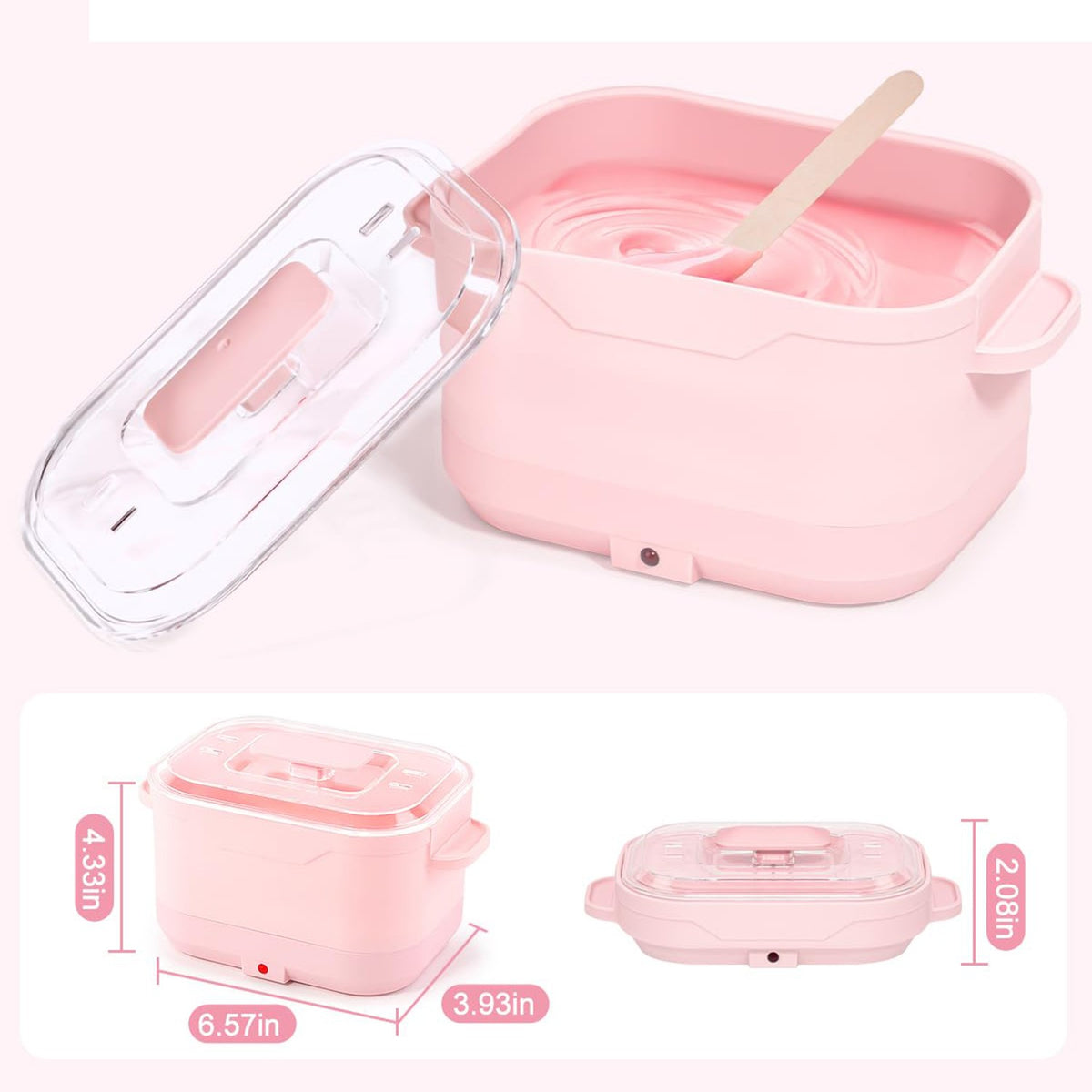 Foldable Silicone Wax Warmer Hair Removal Kit Travel Home Waxing Device 500ml