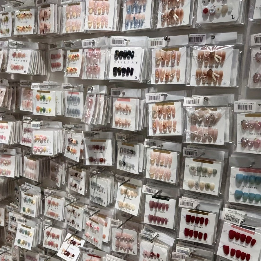 Handmade Press-On Nails Set 100pcs - Mix of 10 Paris Style Fake Nails