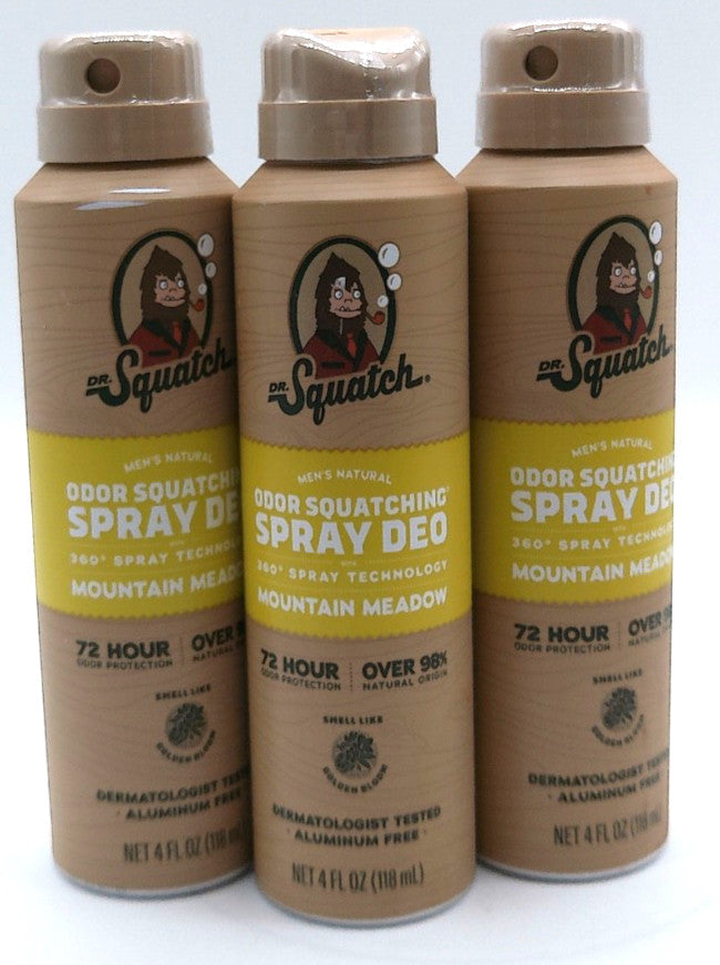 Deodorant Spray for Men and Women - Mountain Meadow Scent, 4 Fl Oz