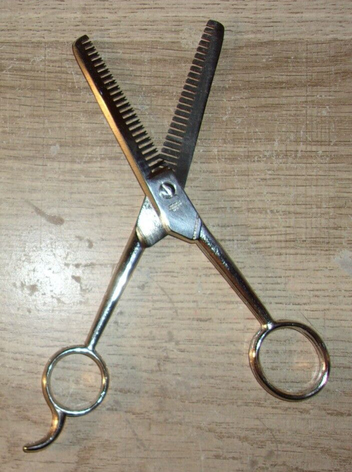 Vintage Double Thinning Shears - Denco Imported Cutlery Italy