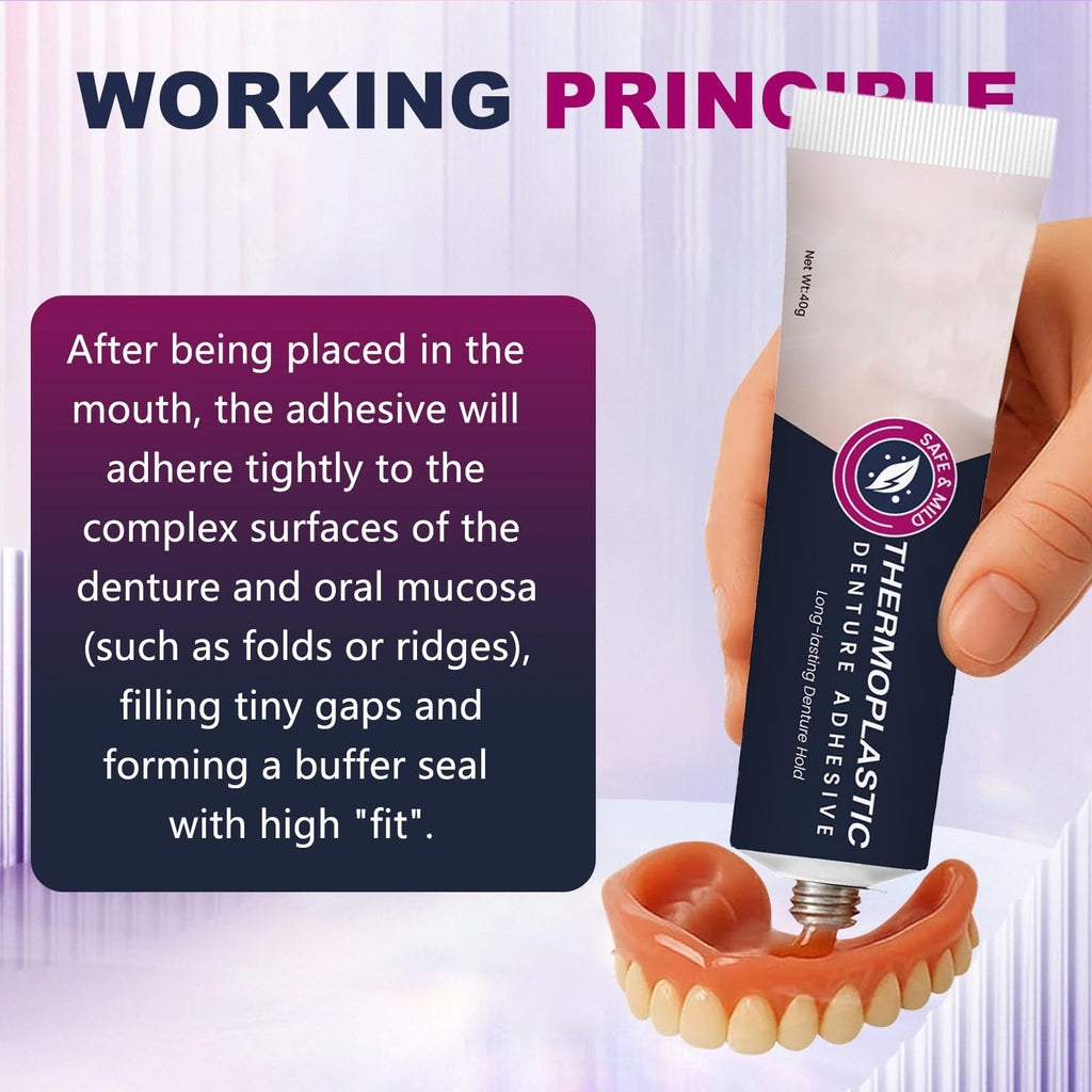 Extra Strong Denture Adhesive 2-Pack - Natural, Non-Toxic, Pink