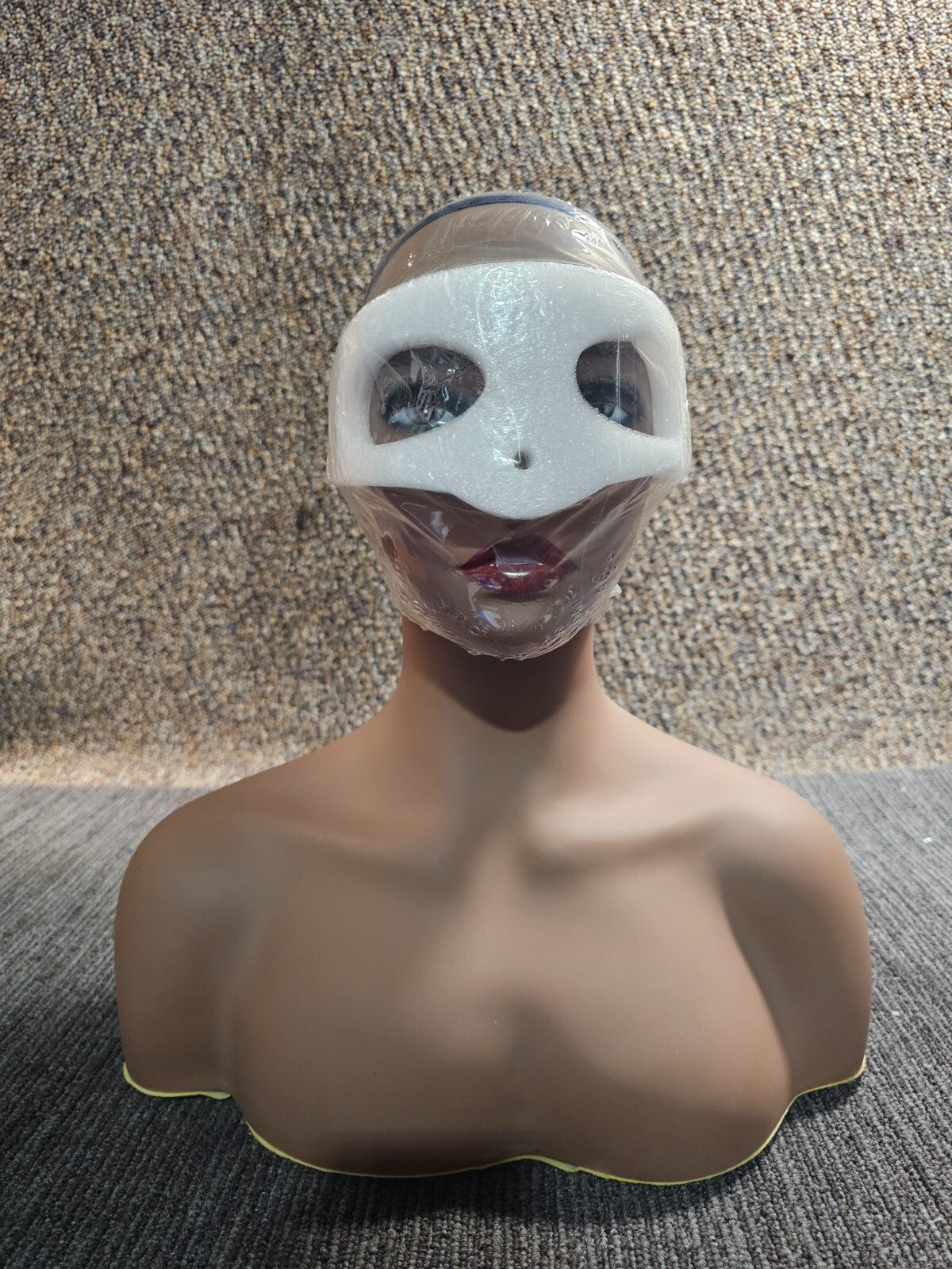 Black Female Adult Mannequin Head Bust for Wig Hat Display Realistic