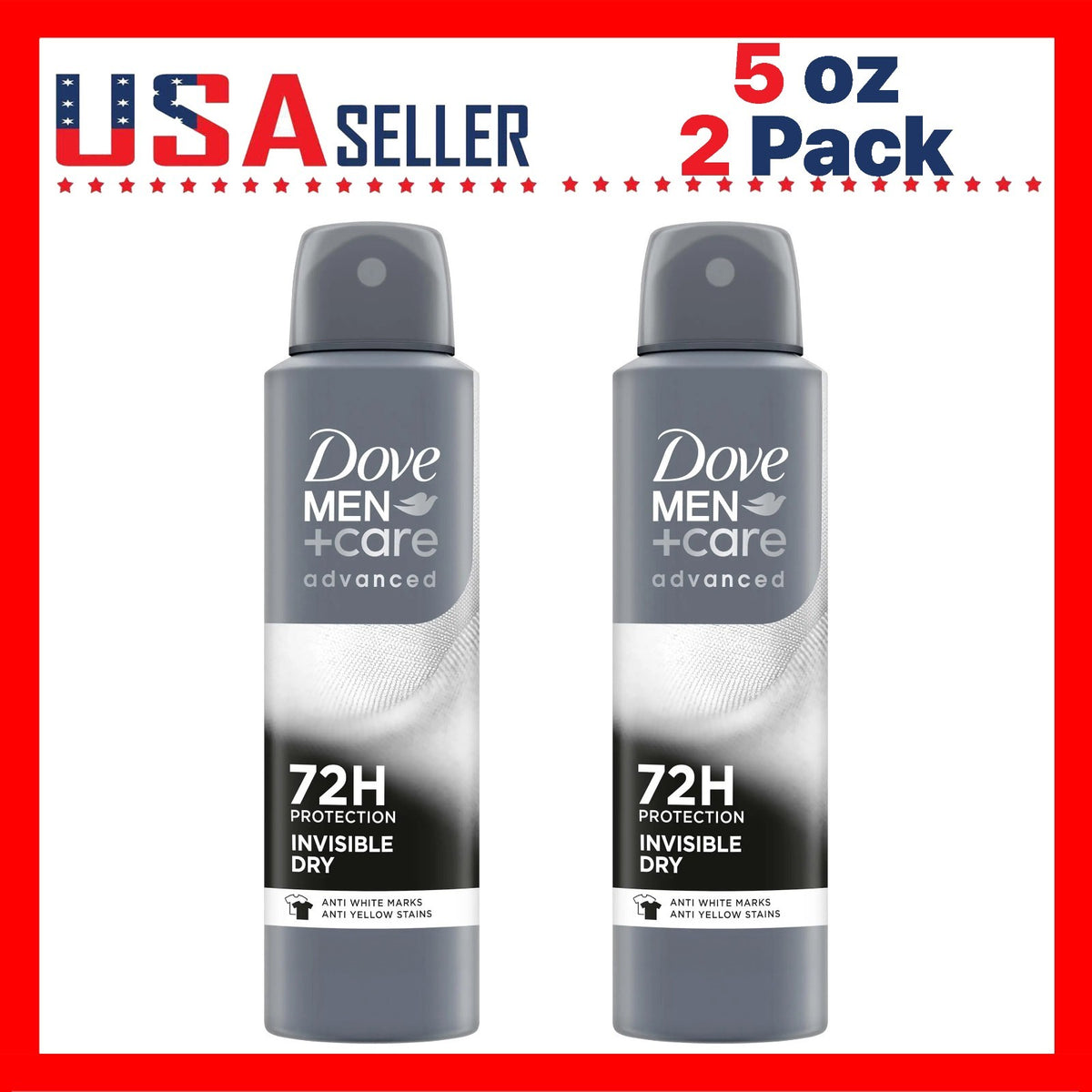 Men's Invisible Dry Antiperspirant Spray - 150ml, 2 Pack, Fresh Scent