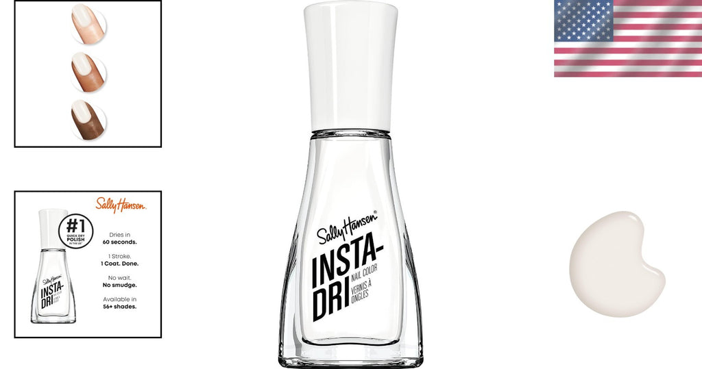 White Fast-Drying Nail Polish - 0.31 Fl Oz for Quick Touch-Ups