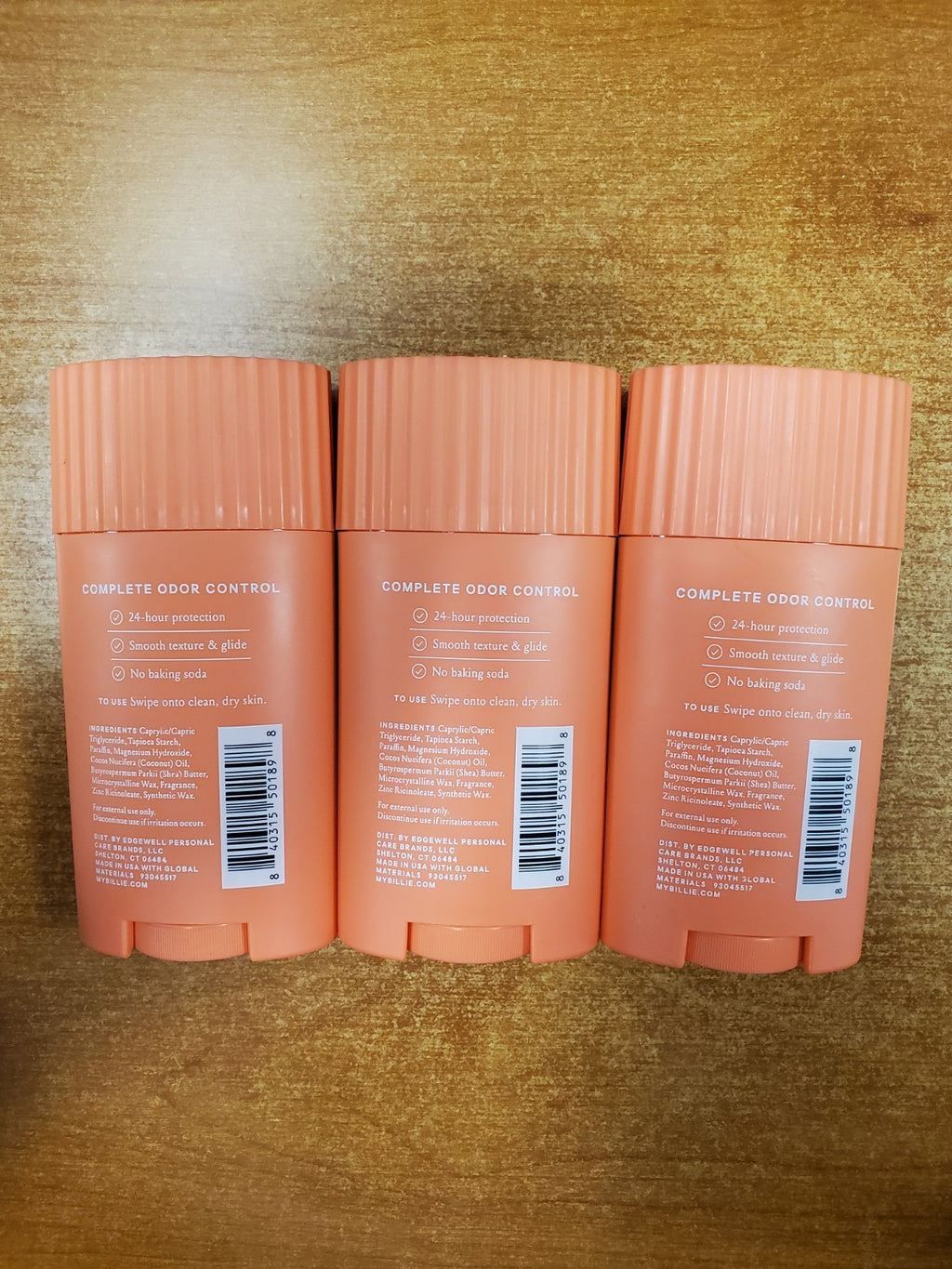 3 Pack Natural Deodorant Sticks Santal Blossom Aluminum-Free Vegan Cruelty-Free